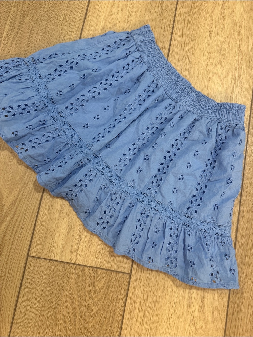 Abercrombie Kids Eyelet Skort Sz 9/10 Blue Back to school Girly